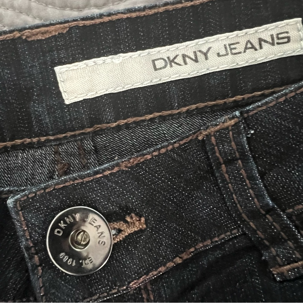 DKNY Denim Wide Leg Flare Jeans Size 12 - Picture 8 of 13